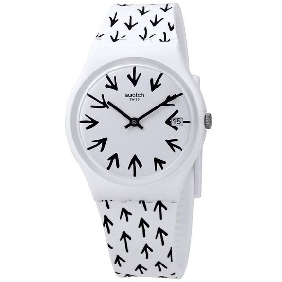 FX04214B NWT Swatch Fashion Ladies Quartz Plastic Authentic Watch - Picture 1 of 3